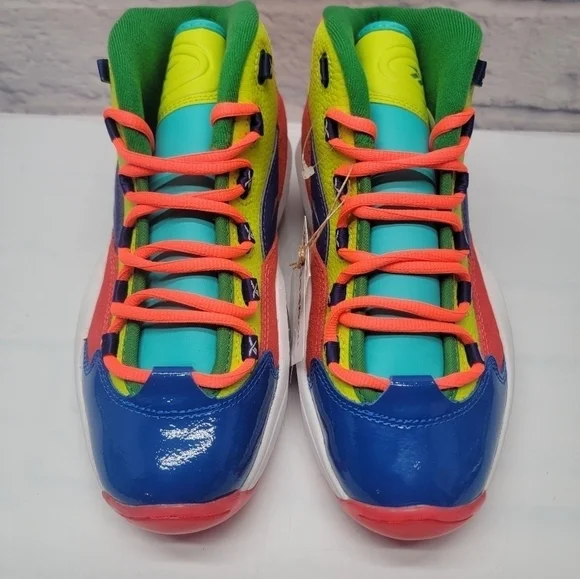 Reebok Classics Junior Question Mid Color Explosion Allen Iverson HP3005 Size 7 - Picture 7 of 8